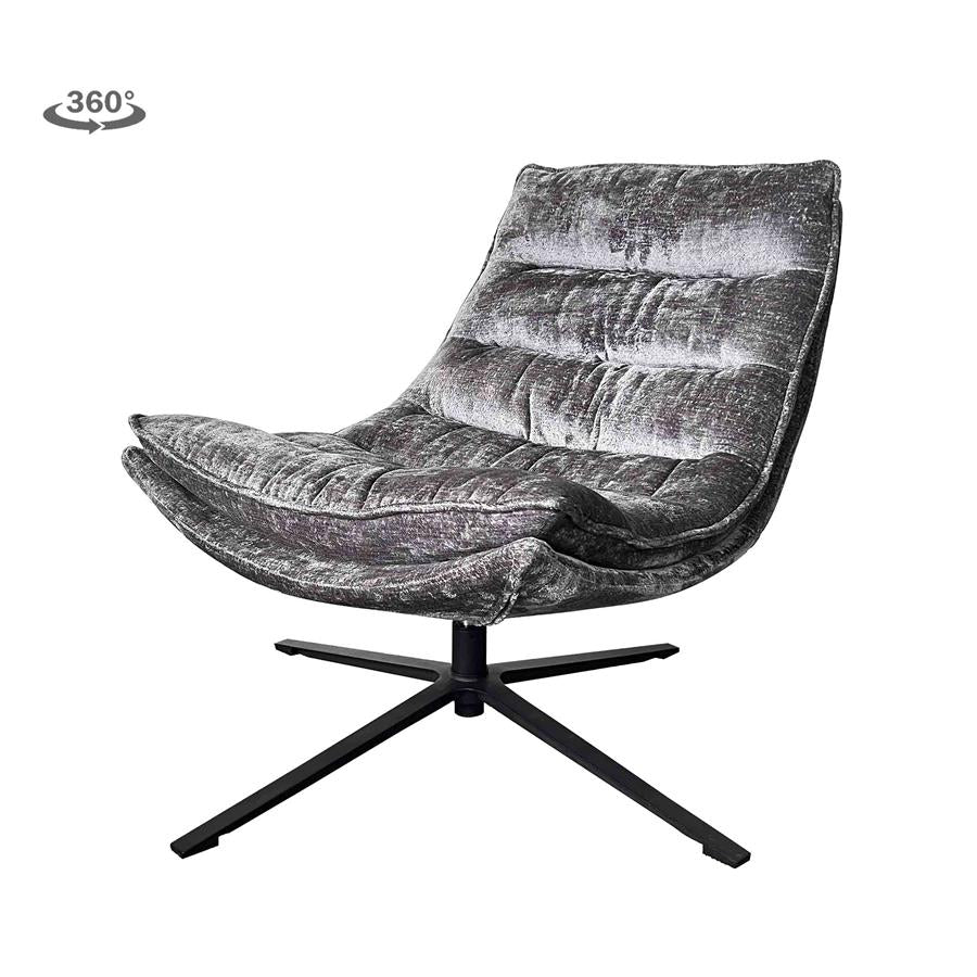 Towerliving Venice Fauteuil – Stof BMG803 – Dark Grey – Draaibaar